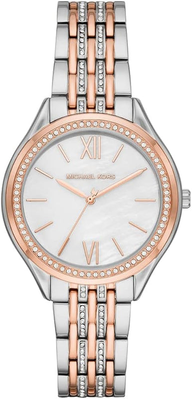 Michael Kors Mindy Three Hand White Dial Two Tone Steel Strap Watch For Women - MK7077 Buy Now By Michael Kors