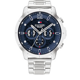 Tommy Hilfiger Luca Chronograph Blue Dial Silver Steel Strap Watch For Men - 1710492 Buy Now By Tommy Hilfiger