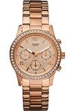 Guess Mini Spectrum Quartz Rose Gold Dial Rose Gold Steel Strap Watch For Women - W0122L3 Buy Now By Guess