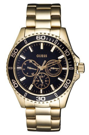 Guess BFF Multifunction Black Dial Gold Steel Strap Watch for Women - W0231L3 Buy Now By Guess