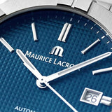 Maurice Lacroix Aikon Automatic Date Blue Dial Blue Silicone Strap Watch For Men - AI6008-SS000-430-4 Buy Now By Maurice Lacroix