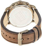 Tommy Hilfiger Briggs Chronograph Black Dial Brown Leather Strap Watch for Men - 1791425 Buy Now By Tommy Hilfiger