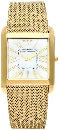 Emporio Armani Mother of Pearl Dial Gold Mesh Bracelet Watch For Men - AR2016 Buy Now By Emporio Armani