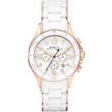 Marc Jacobs Rock Chronograph White Dial White Silicone Strap Watch for Women - MBM2547 Buy Now By Marc Jacobs