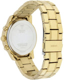 Guess Mini Sunrise Diamonds Silver Dial Gold Steel Strap Watch for Women - W0623L3 Buy Now By Guess