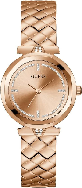 Guess Rumour Quartz Rose Gold Dial Rose Gold Steel Strap Watch For Women - GW0613L3 Buy Now By Guess