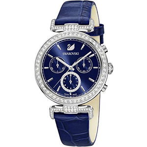 Swarovski Era Journey Blue Dial Blue Leather Strap Watch for Women - 5479239 Buy Now By Swarovski