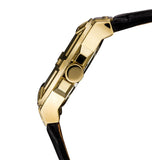 Guess Rigor Analog Black Dial Black Leather Strap Watch For Men - W0040G4 Buy Now By Guess