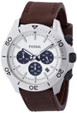 Fossil Retro Traveler Chronograph White Dial Brown Leather Strap Watch for Men - CH2886 Buy Now By Fossil