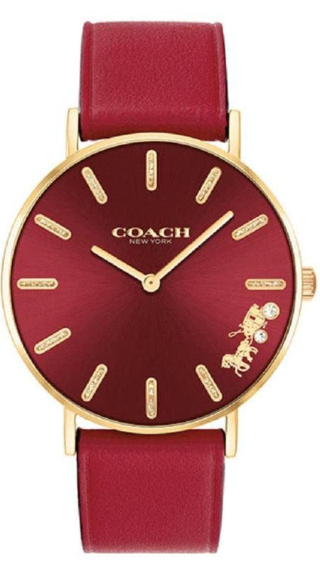 Coach Perry Red Dial Red Leather Strap Watch for Women - 14503852 Buy Now By Coach
