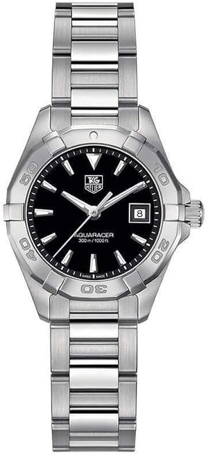Tag Heuer Aquaracer Quartz Black Dial Silver Steel Strap Watch for Women - WBD1410.BA0741 Buy Now By Tag Heuer