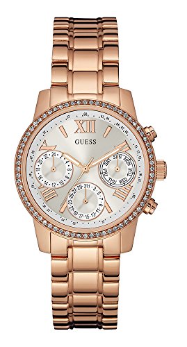 Guess Mini Surprise Analog Silver Dial Rose Gold Steel Strap Watch For Women - W0623L2 Buy Now By Guess