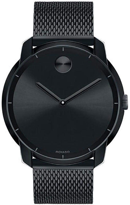 Movado Bold Black Dial Black Mesh Bracelet Watch For Men - 3600261 Buy Now By Movado