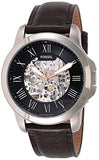 Fossil Grant Automatic Skeleton Black Dial Brown Leather Strap Watch for Men - ME3100 Buy Now By Fossil