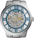 Fossil Townsman Automatic Skeleton Silver Dial Silver Steel Strap Watch for Men - ME3044 Buy Now By Fossil