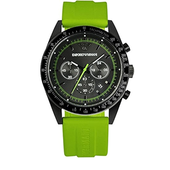 Emporio Armani Sports Analog Black Dial Green Rubber Strap Watch For Men - AR6115 Buy Now By Emporio Armani