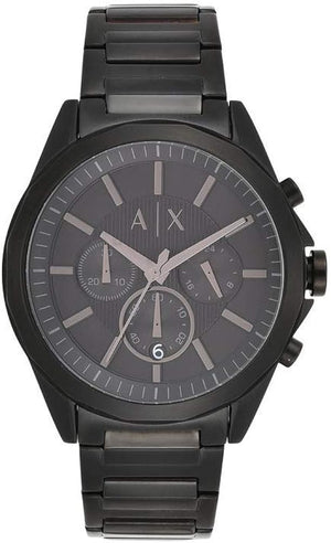 Armani Exchange Drexler Chronograph Black Dial Black Steel Strap Watch For Men - AX2601 Buy Now By Armani Exchange