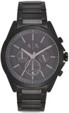Armani Exchange Drexler Chronograph Black Dial Black Steel Strap Watch For Men - AX2601 Buy Now By Armani Exchange