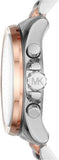 Michael Kors Brecken Chronograph White Dial Two Tone Steel Strap Watch For Women - MK6368 Buy Now By Michael Kors