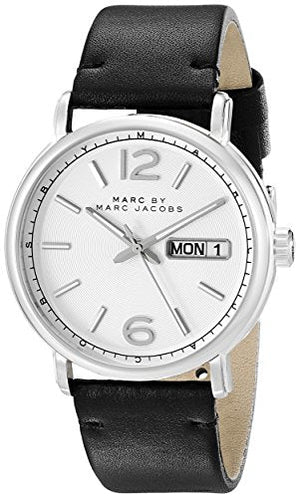 Marc Jacobs Fergus White Dial Black Leather Strap Watch for Men - MBM5076 Buy Now By Marc Jacobs