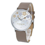 Coach Perry Quartz Silver Dial Brown Leather Strap Watch for Women - 14503326 Buy Now By Coach