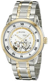Bulova BVA Skeleton Silver Dial Two Tone Steel Strap Watch for Men - 98A230 Buy Now By Bulova