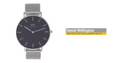 Daniel Wellington Petite Sterling Black Dial Silver Mesh Bracelet Watch For Women - DW00100304 Buy Now By Daniel Wellington