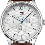 Tommy Hilfiger Damon Quartz White Dial Brown Leather Strap Watch for Men - 1791418 Buy Now By Tommy Hilfiger