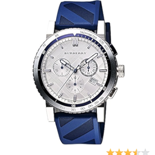 Burberry City Sport Chronograph White Dial Blue Rubber Strap Watch For Men - BU9808 Buy Now By Burberry