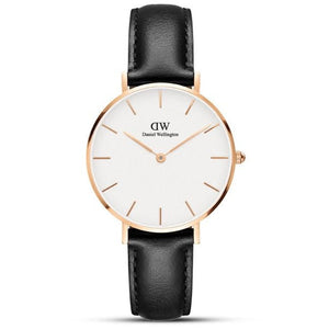 Daniel Wellington Petite Sheffield White Dial Black Leather Strap Watch For Women - DW00100174 Buy Now By Daniel Wellington