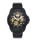 Fossil Bronson Automatic Skeleton Black Dial Black Steel Strap Watch for Men - ME3217 Buy Now By Fossil