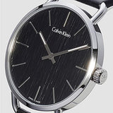 Calvin Klein Even Black Dial Black Leather Strap Watch for Women - K7B211C1 Buy Now By Calvin Klein