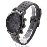 Emporio Armani Luigi Chronograph Black Dial Black Leather Strap Watch For Men - AR1737 Buy Now By Emporio Armani