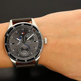 Tommy Hilfiger Austin Grey Dial Brown Leather Strap Watch for Men - 1791637 Buy Now By Tommy Hilfiger