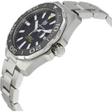 Tag Heuer Aquaracer Caliber 5 Black Dial Silver Steel Strap Watch for Men - WAY201A .BA0927 Buy Now By Tag Heuer