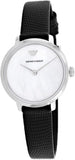 Emporio Armani Modern White Dial Black Leather Strap Watch For Women - AR11159 Buy Now By Emporio Armani