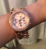 Michael Kors Runway Rose Gold Dial Rose Gold Steel Strap Watch for Women - MK3247 Buy Now By Michael Kors