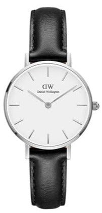 Daniel Wellington Classic Petite Sheffield White Dial Black Leather Strap Watch For Women - DW00100242 Buy Now By Daniel Wellington