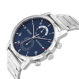 Tommy Hilfiger Kane Blue Dial Silver Steel Strap Watch for Men - 1710401 Buy Now By Tommy Hilfiger