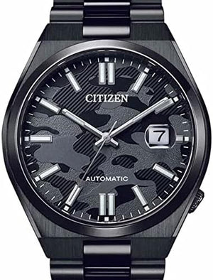 Citizen Tsuyosa Automatic Camouflage Black Dial Black Steel Strap Watch For Men - NJ0155-87E Buy Now By Citizen