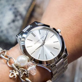 Michael Kors Slim Runway Silver Dial Silver Stainless Steel Strap Watch for Women - MK3178 Buy Now By Michael Kors