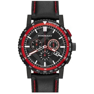 Burberry City Chronograph Black Dial Black Leather Strap Watch for Men - BU9803 Buy Now By Burberry