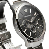 Emporio Armani Sportivo Chronograph Black Dial Silver Steel Strap Watch For Men - AR2460 Buy Now By Emporio Armani