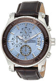 Guess Pinnacle Chronograph Quartz Blue Dial Brown Leather Strap Watch For Men - W0673G1 Buy Now By Guess