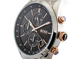 Hugo Boss Grand Prix Black Dial Two Tone Steel Strap Watch for Men - 1513473 Buy Now By Hugo Boss