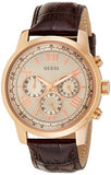 Guess Horizon Quartz Champagne Dial Brown Leather Strap Watch For Women - W0380G4 Buy Now By Guess