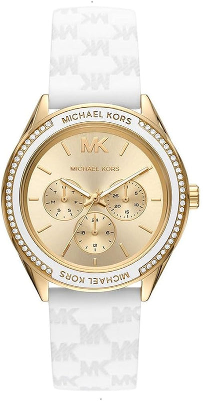 Michael Kors Jessa Quartz Gold Dial White Silicone Strap Watch For Women - MK7267 Buy Now By Michael Kors