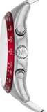 Michael Kors Layton Chronograph Red Dial Silver Steel Strap Watch For Men - MK8822 Buy Now By Michael Kors