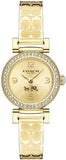 Coach Dress Crystals Gold Dial Gold Steel Strap Watch For Women - 14502202 Buy Now By Coach