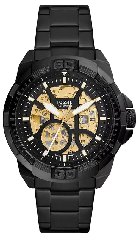 Fossil Bronson Automatic Skeleton Black Dial Black Steel Strap Watch for Men - ME3217 Buy Now By Fossil